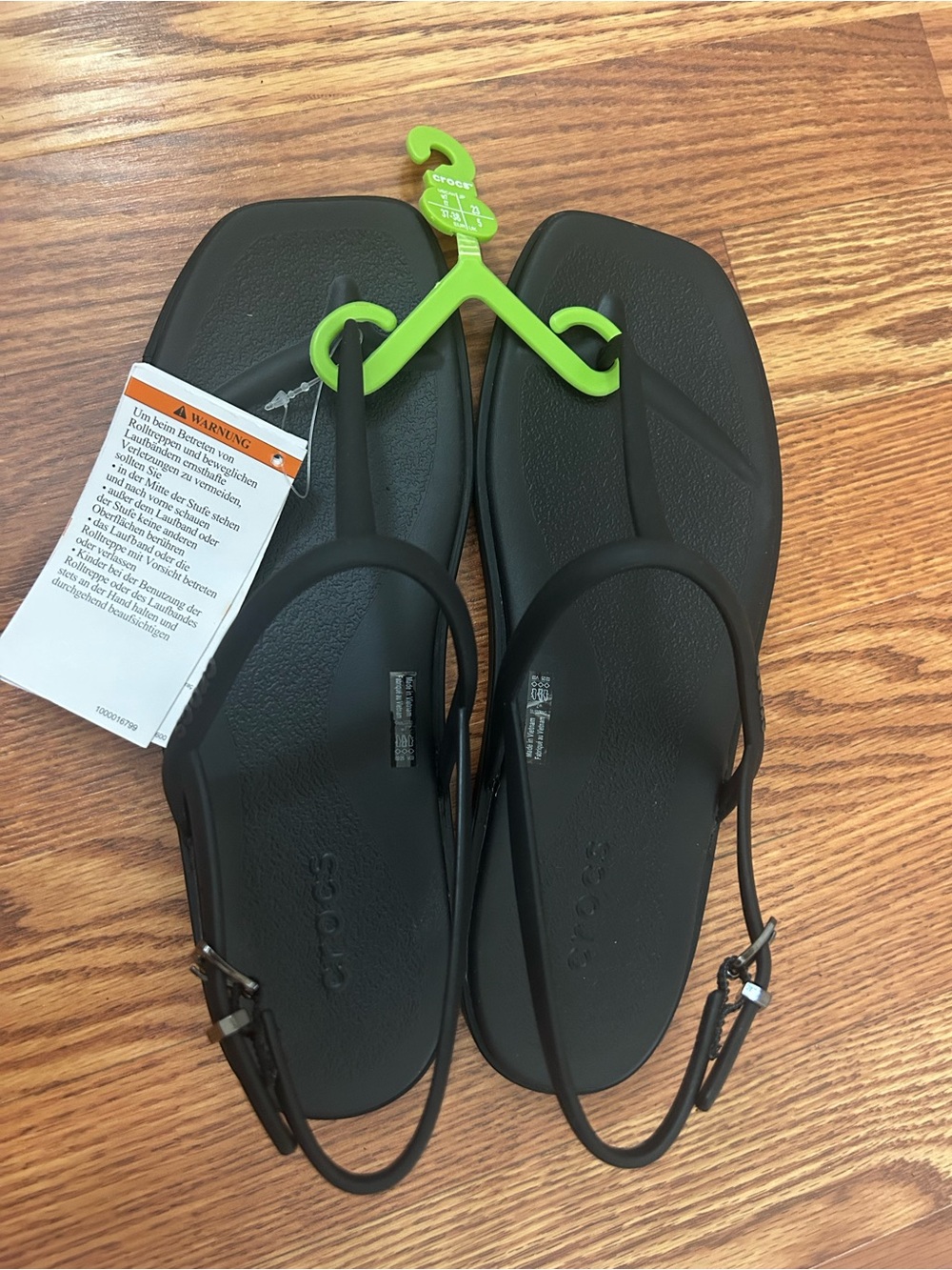 CROCS Black Women's Minimalist Slingback Sandals